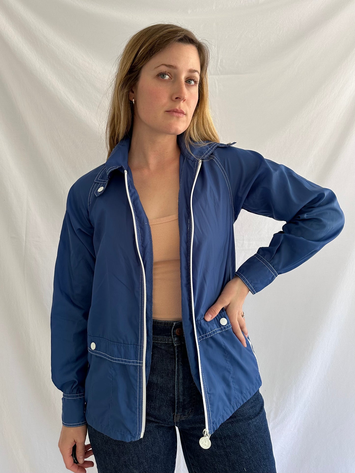 70s blue windbreaker