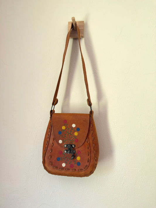 70s Tooled Leather Bag