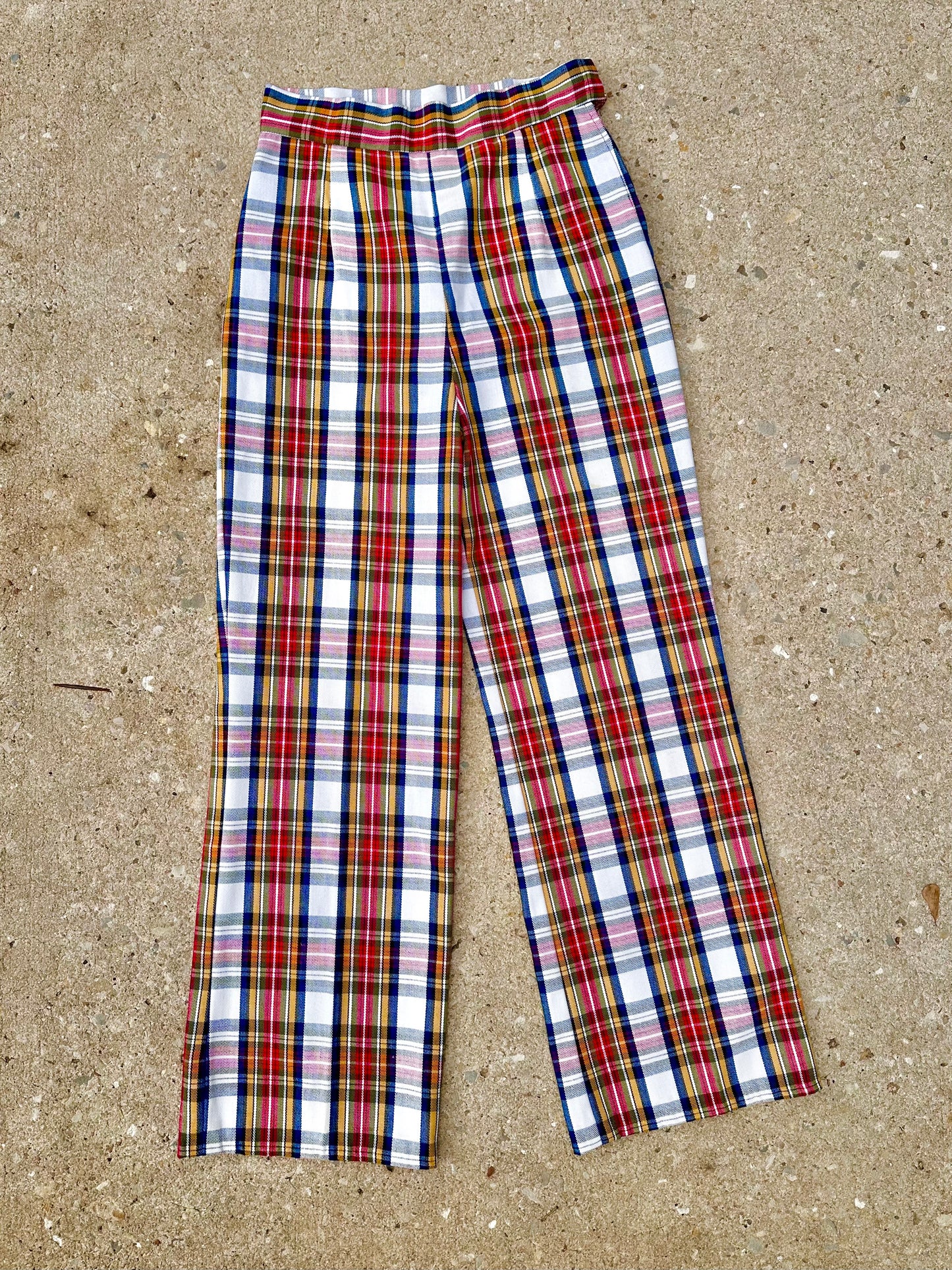 70s handmade plaid pants