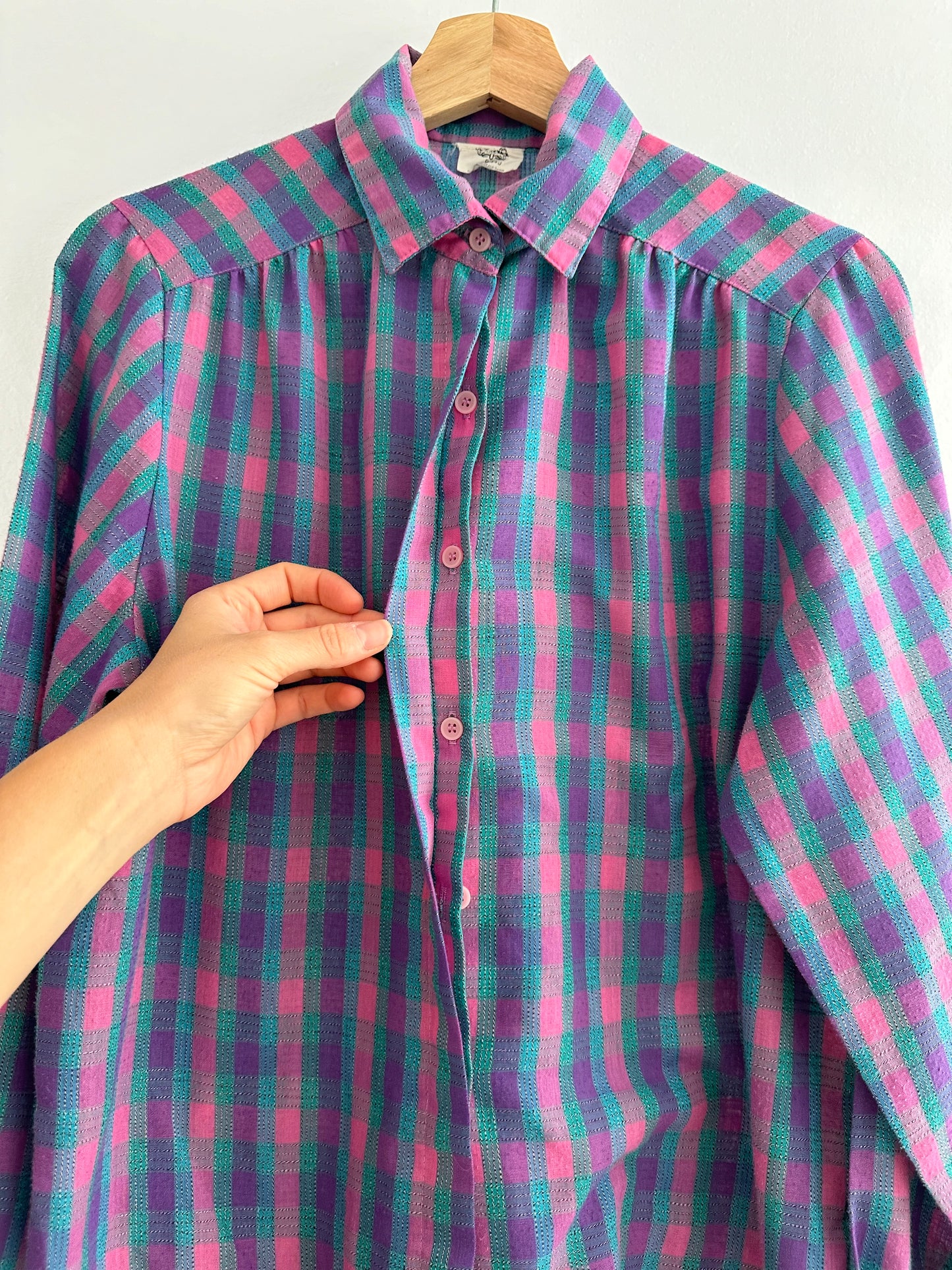 vintage plaid button up