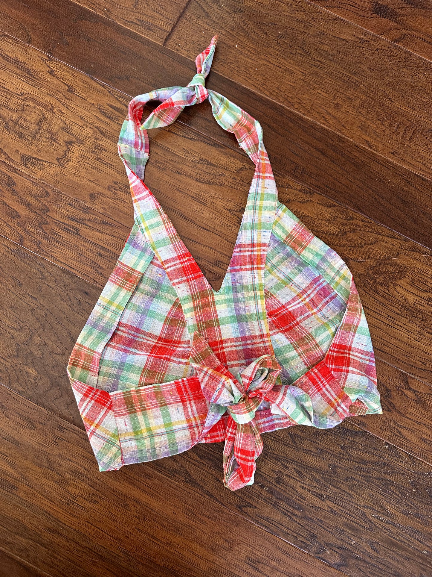 plaid vintage halter top