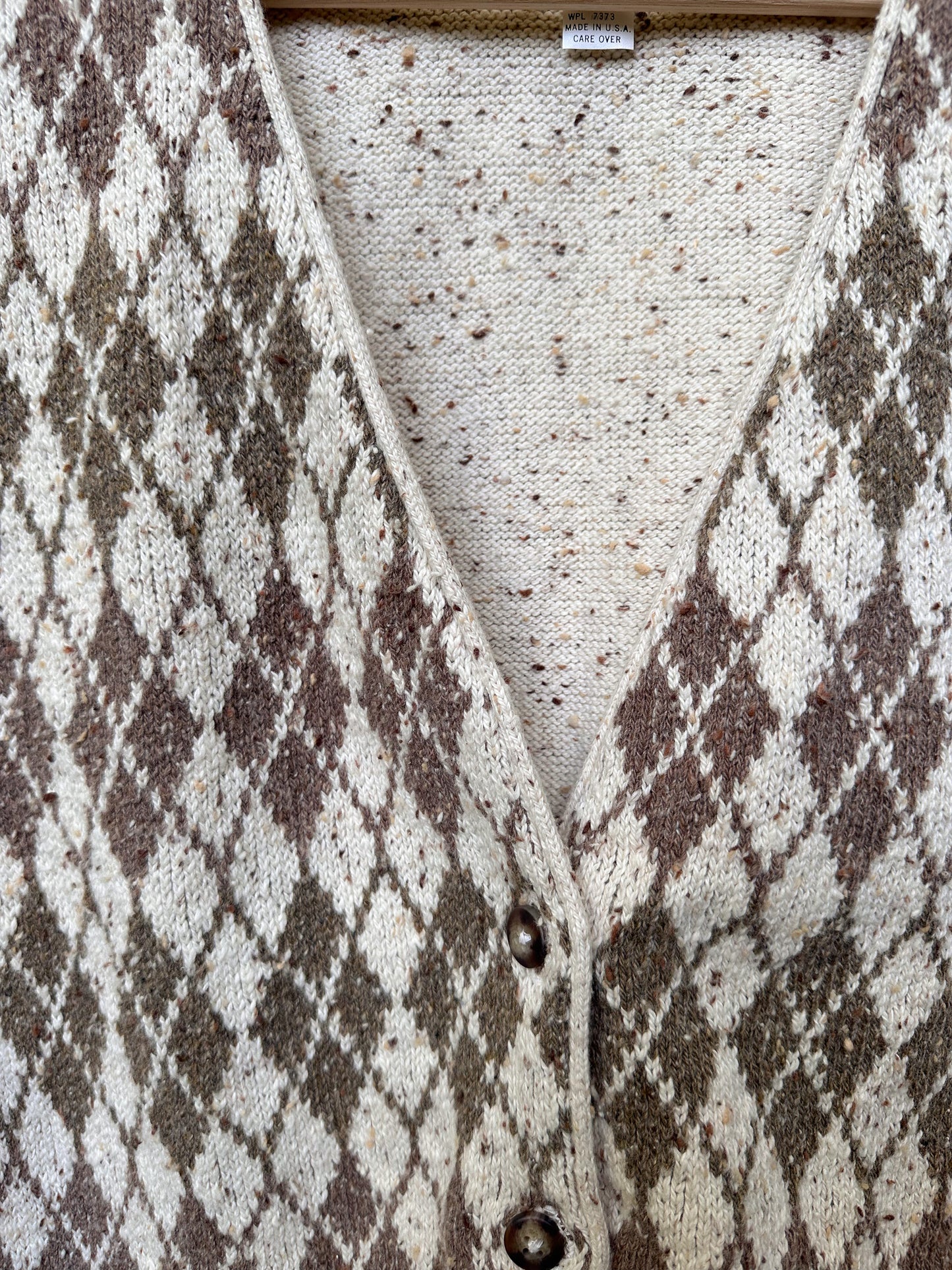 textured argyle sweater vest