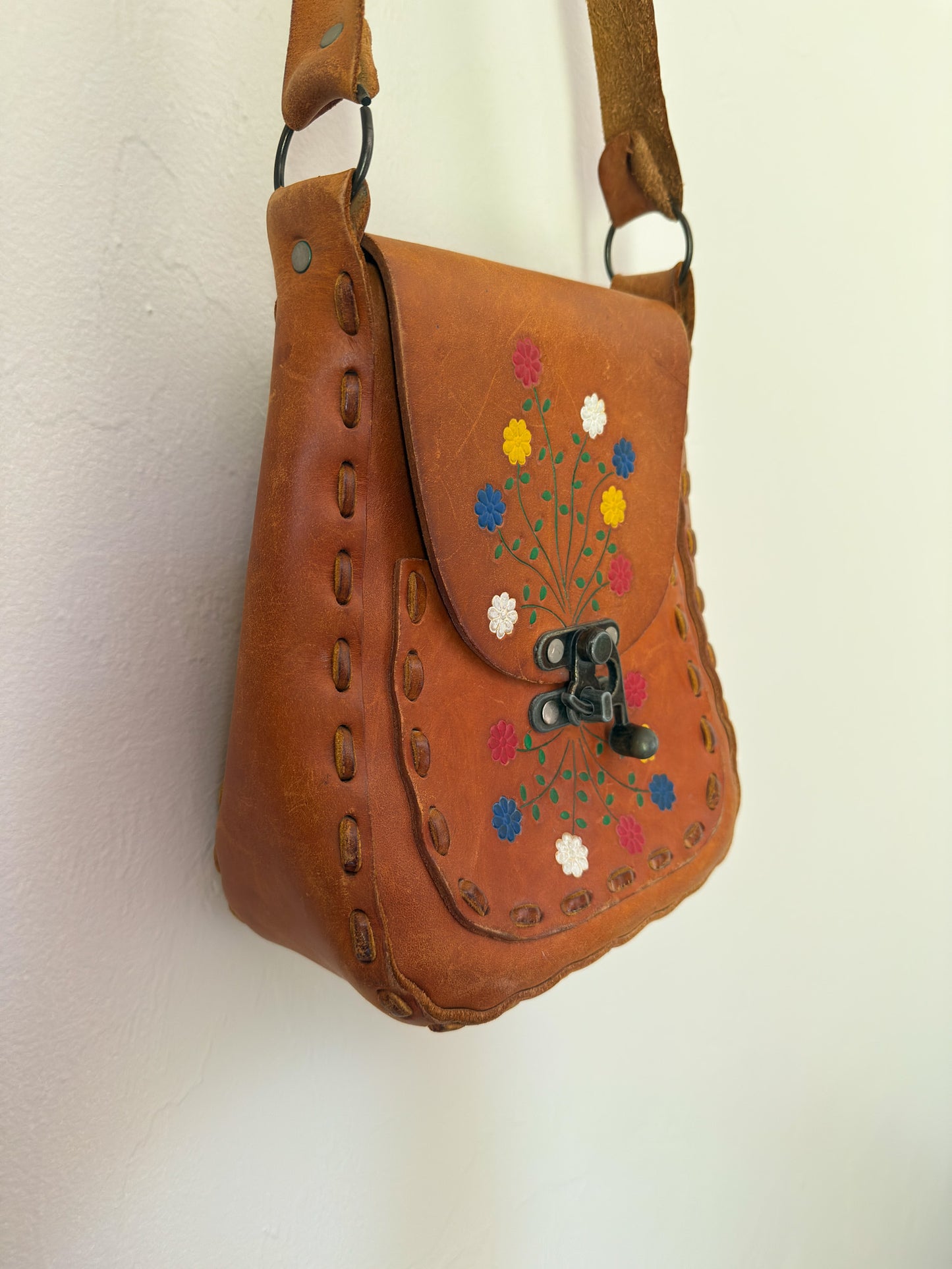 70s Tooled Leather Bag