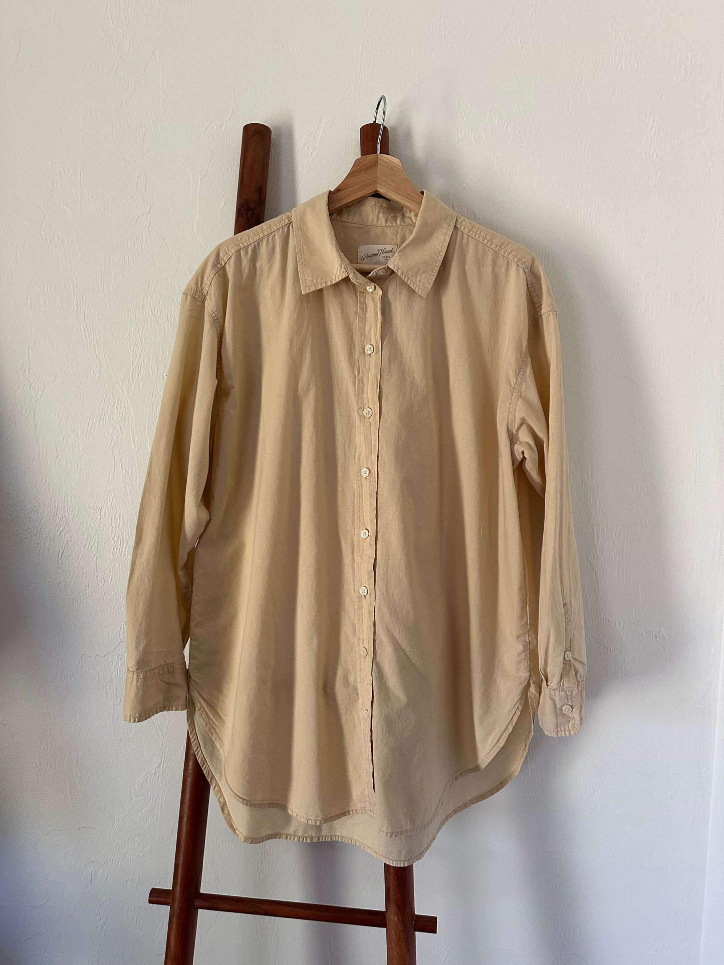 eggshell cotton button down