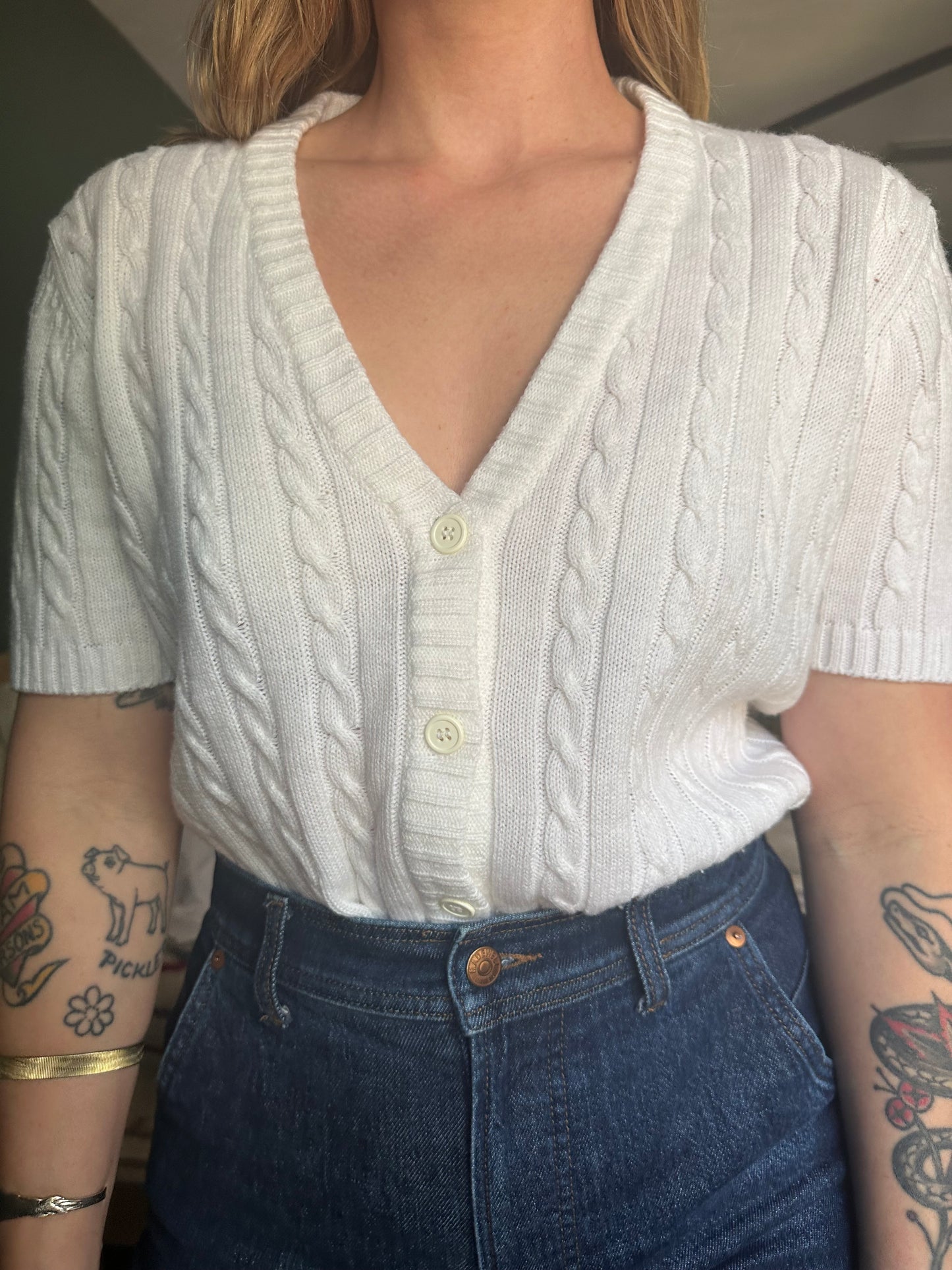 80s button up sweater