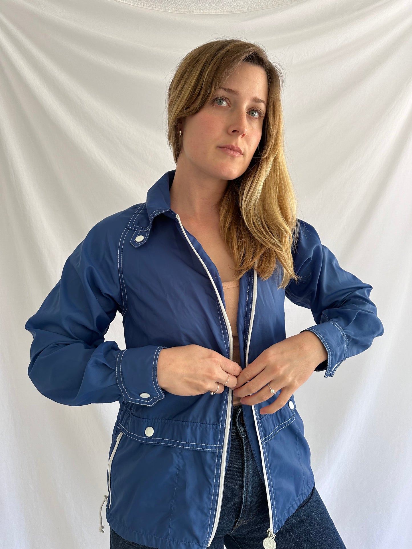 70s blue windbreaker