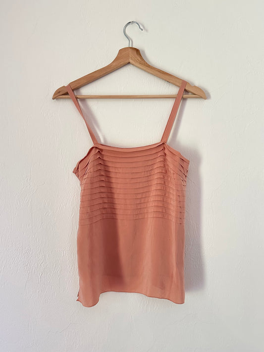 silk peach tank top