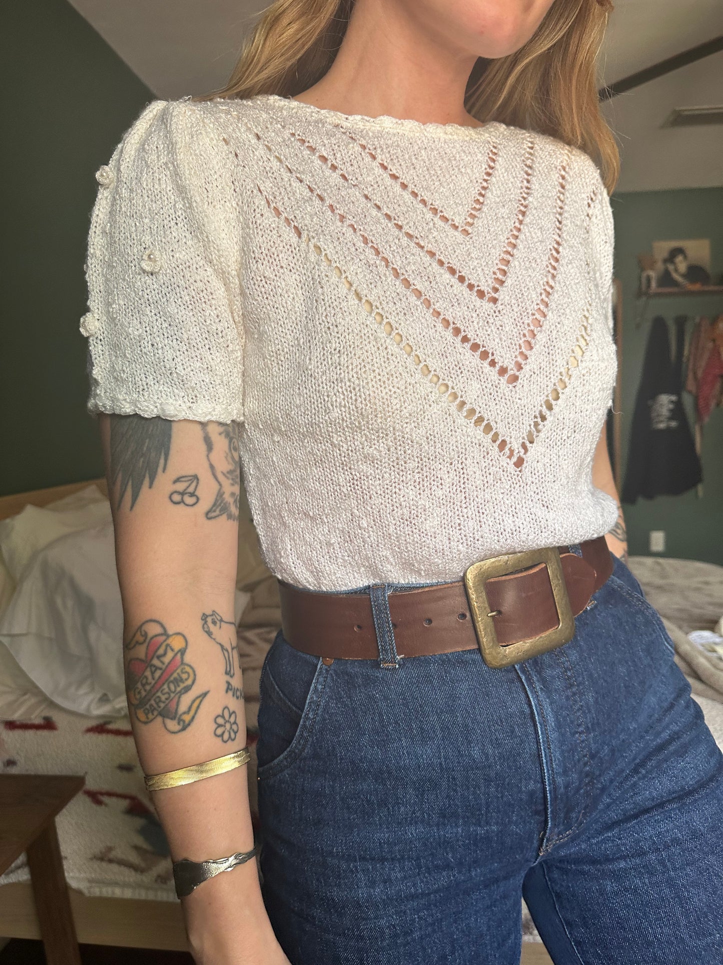 dainty Ivory sweater top