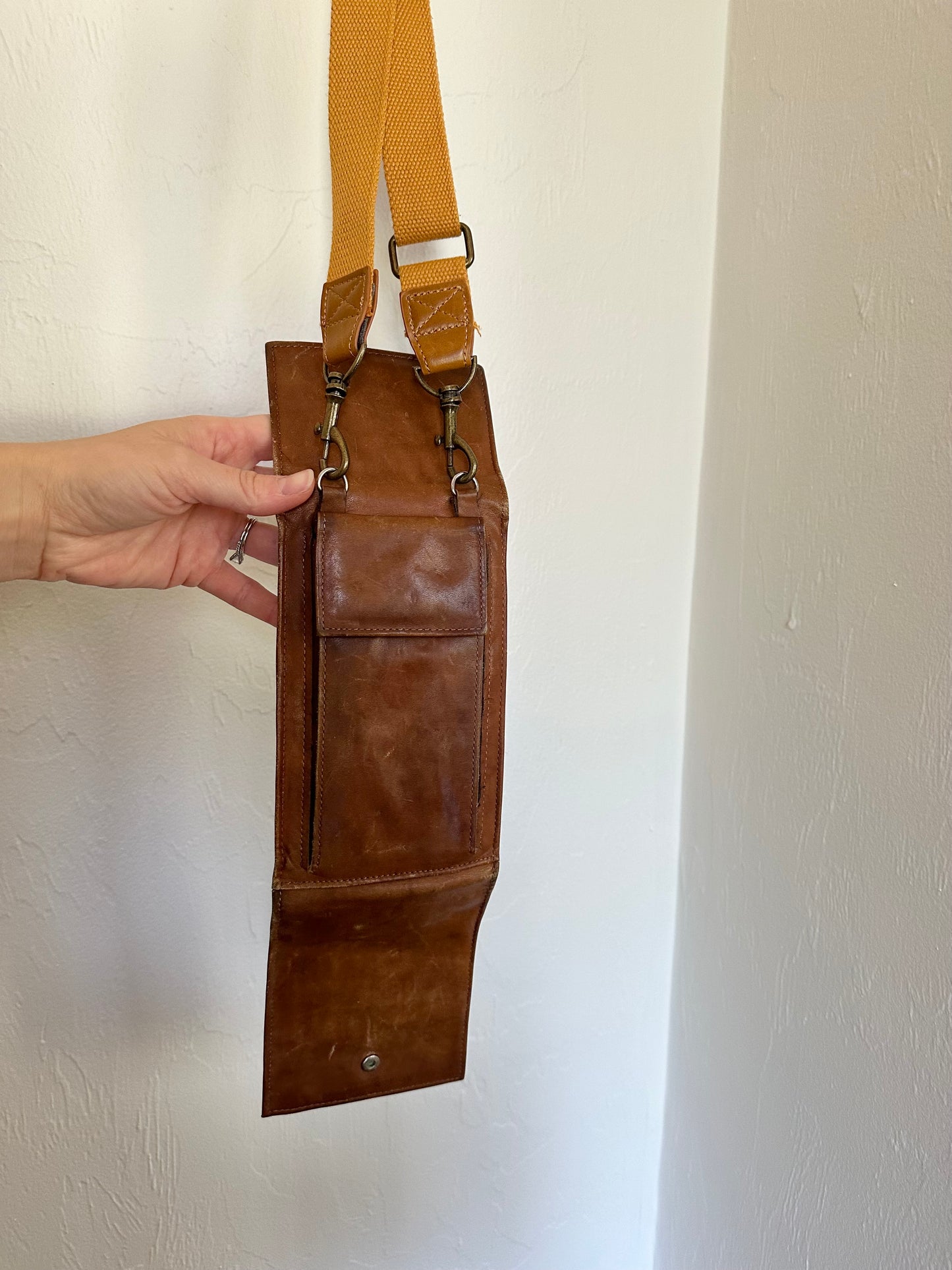 90s brown leather wallet purse