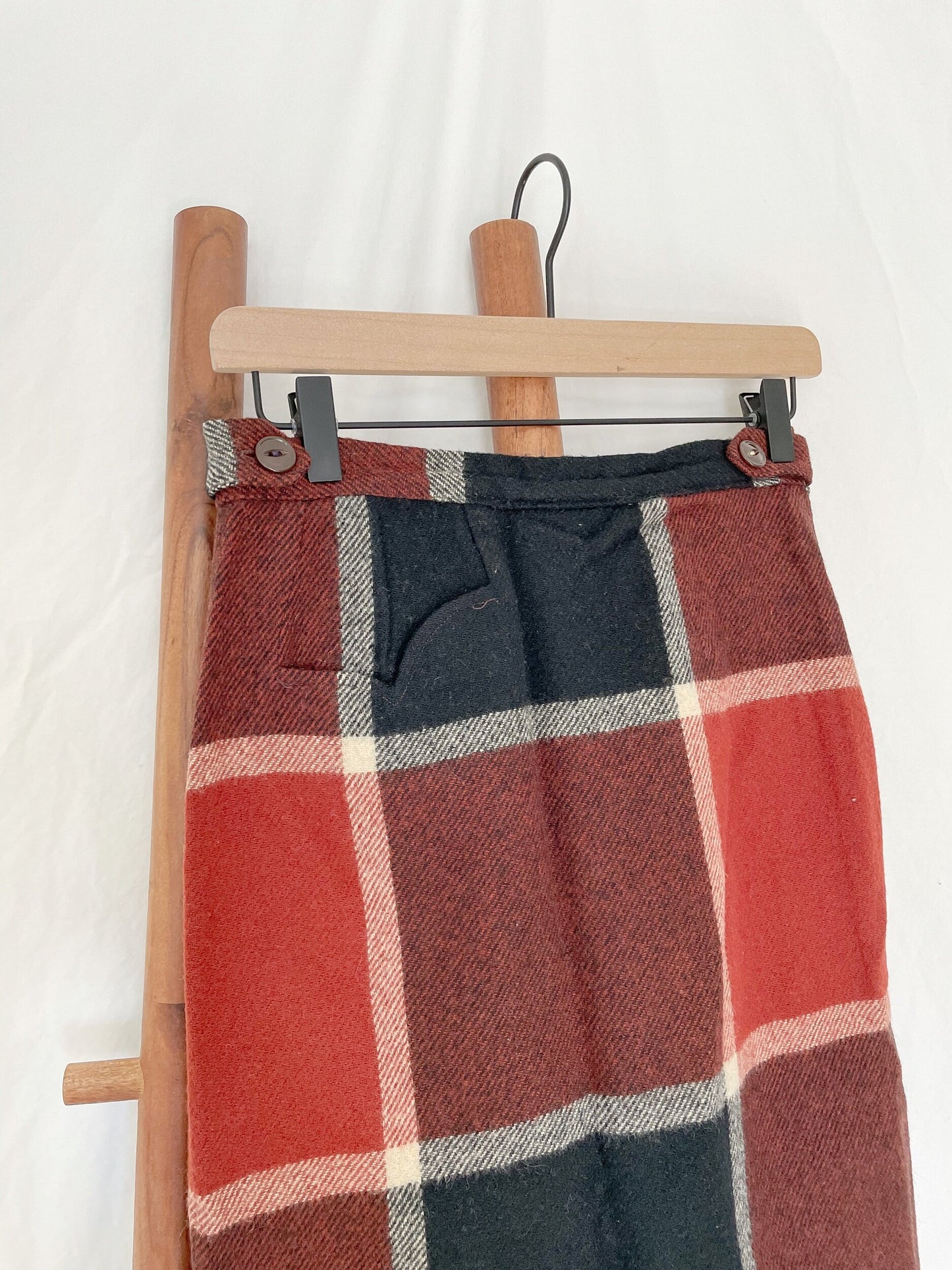 vintage plaid wrap skirt