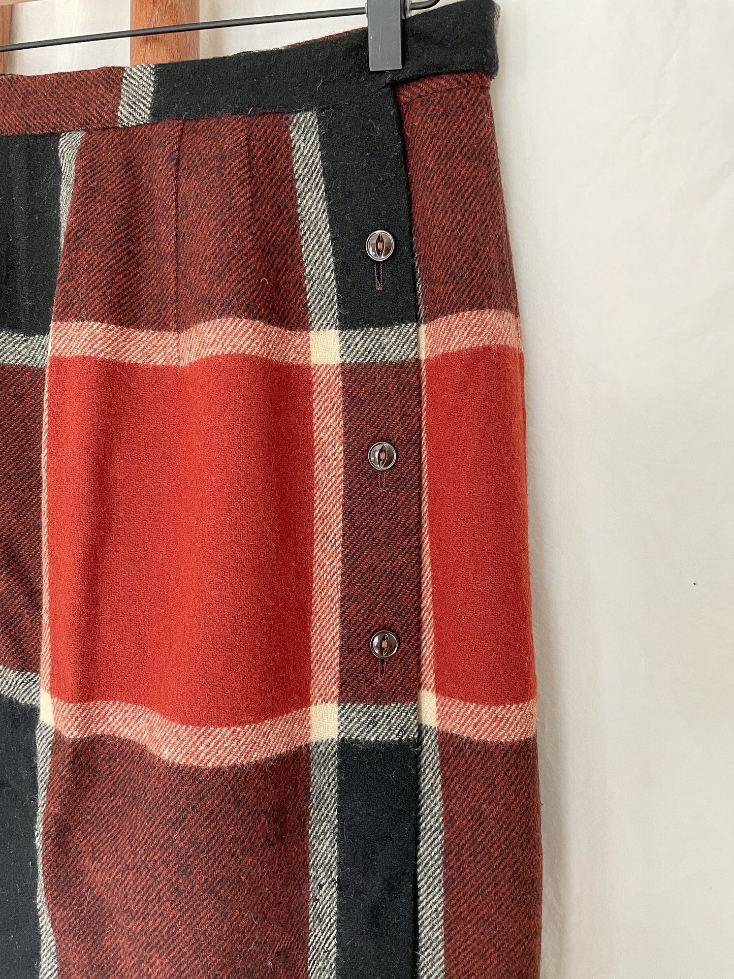 vintage plaid wrap skirt